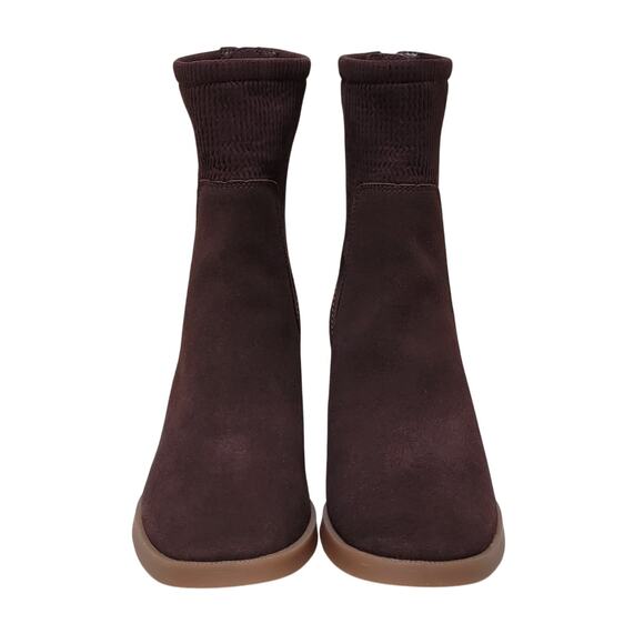 Clarks Women Lileigh Holly Block Heel Mid Calf Booties Size US 8.5M Dark Brown - Picture 4 of 7